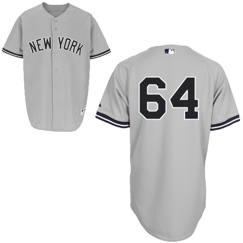 Jose Ramirez #64 mlb Jersey-New York Yankees Women's Authentic Road Gray Baseball Jersey